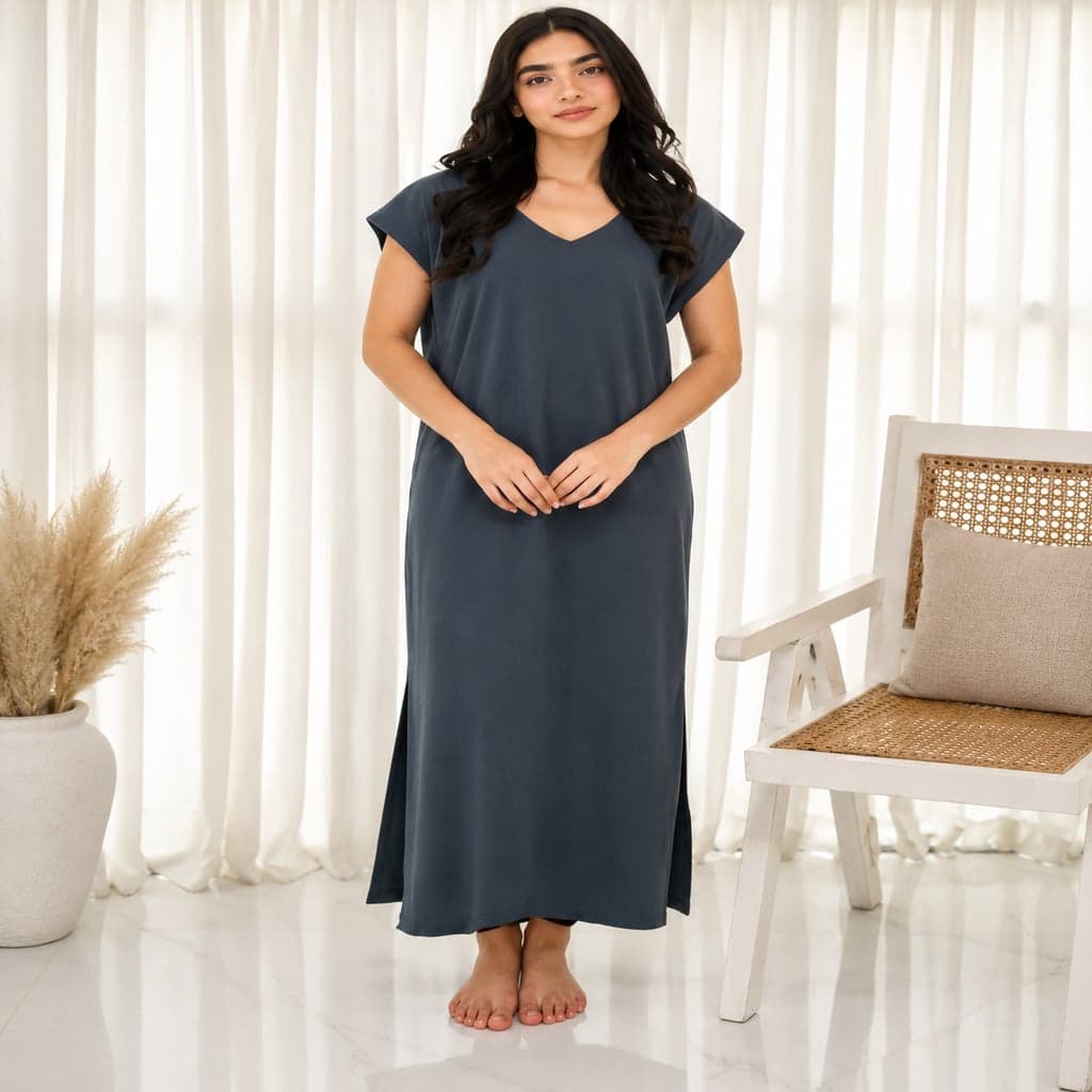 Women's Premium Emily Long Nightwear Gown - Soft Breathable Nightgown, Sleepwear & Comfortable Loungewear for Women